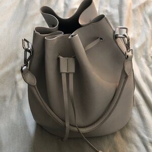 Divided Gray Shoulder Bag
